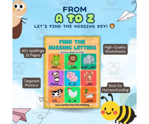 Missing Letters Worksheets Animal Phonics Spelling Practice