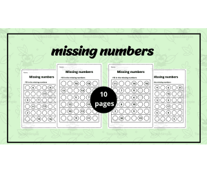 Missing Numbers Worksheets 1-20