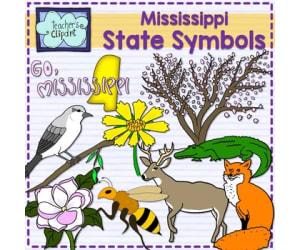 MISSISSIPPI State Symbols Clip Art