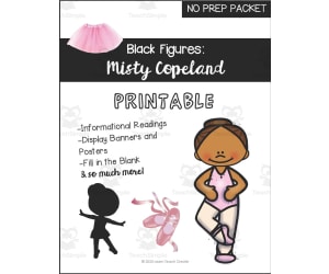 Misty Copeland No Prep Packet | Black History Printable