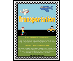 Modes of Transportation Activity