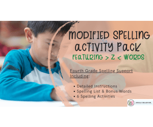 Modified Spelling Activities | List of  'z' Words