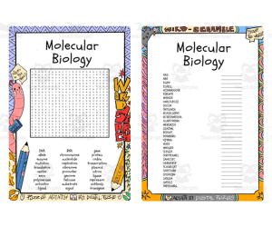 Molecular Biology word search & scramble