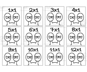 Monster Multiplication Custom Craft Cards x1