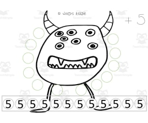 Monster Multiplication Repeated Addition Mats Set 12