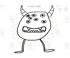 Monster Multiplication Repeated Addition Mats Set 8