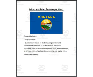 Montana Map Scavenger Hunt