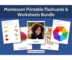 Montessori Printable Flashcards & Worksheets Bundle