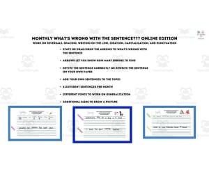Monthly What's Wrong with the Sentence? Distance Learning Slides