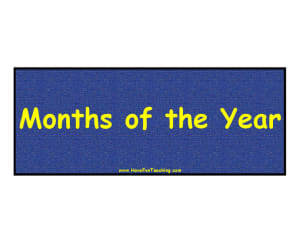 Months of the Year Classroom Signs