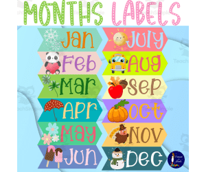 Months of the Year – Printable Labels Set