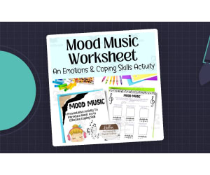 Mood Music--Printable Coping Skill and Music Activity for Resiliency Skills