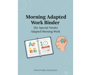 Morning Adapted Work Binder (for Special Needs) l Adapted Morning Work