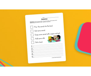 Morning Routine Sequence Worksheet – Grade 1