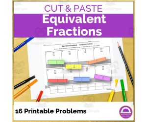 Morning Work Simplifying Fractions Cut and Paste Activity