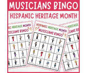 Most influential Hispanic musicians bingo, Hispanic Heritage Month