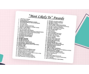 Most Likely To Awards – 71 Certificate Categories