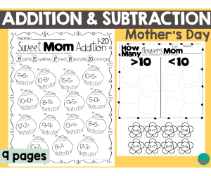 Mother's Day Addition & Subtraction