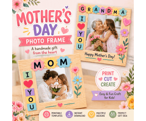 Mother's Day Printable Gift | DIY Kids Craft | Classroom Activity PDF