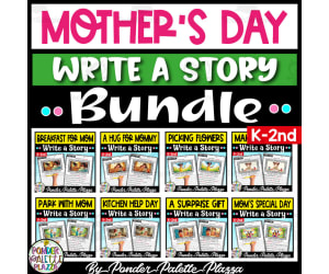 Mother's Day Write a Story  Activity - BUNDLE with Solution