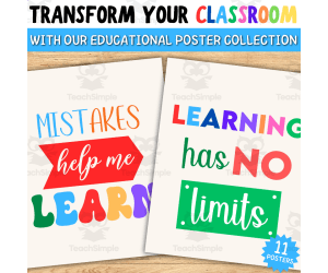 Motivate Your Students with Inspirational Classroom Quote Posters.