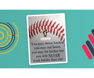 Motivational Baseball Poster | PE Bulletin Board Display