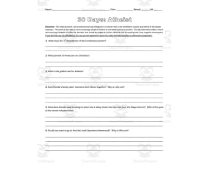 Movie Guide: 30 Days Atheist | Comprehension Questions