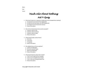 Much Ado About Nothing Act 4