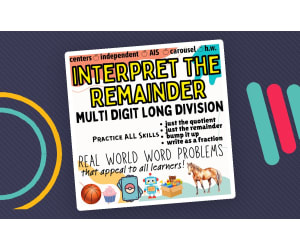Multi Step Word problems: Interpret the Remainder