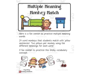 Multiple Meaning Monkey Match