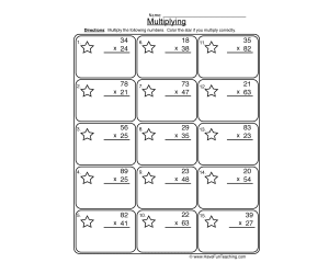 Multiplication 2 Digit Worksheet