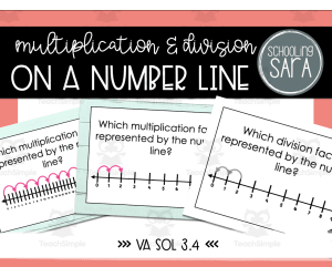 Multiplication and Division on a Number Line Task Cards