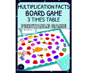 Multiplication fact practice Board Game - 3 Times Table