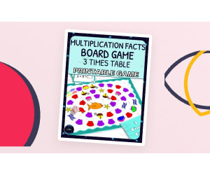 Multiplication fact practice Board Game - 3 Times Table