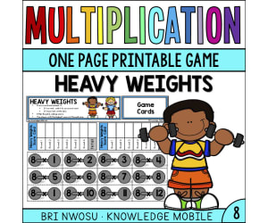 Multiplication Facts - Eight Printable Game
