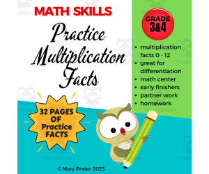 Multiplication Facts Practice Packet