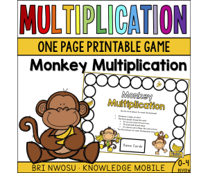 Multiplication Facts - Review 0-4 Printable Game