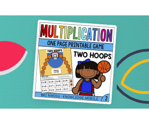 Multiplication Facts - Two Hoops Printable Game