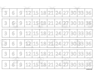 Multiplication Facts Writing | Strip Lines 3F