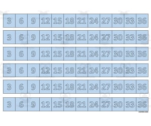 Multiplication Facts Writing | Strip Lines Set 3D