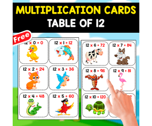 MULTIPLICATION FLASHCARDS BY 12 | MEMORIZE FLASHCARDS