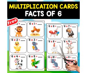 MULTIPLICATION FLASHCARDS OF 6 | 20 FREE FLASHCARDS