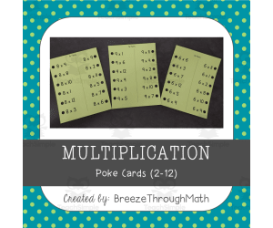 Multiplication Poke Cards (2-12 Facts)