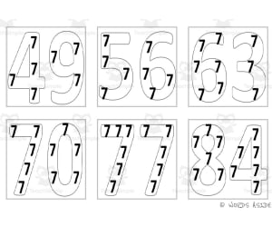 Multiplication Repeated Addition Mini Cards x7