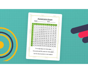 Multiplication Square Table - Up to X12