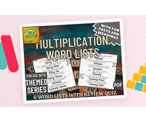 Multiplication Word List Posters (PDF)