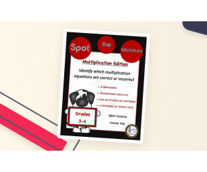Multiplication Worksheets - Spot the Mistakes
