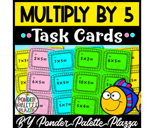 Multiply by "Five" Task Cards - Multiplication Task Cards