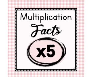 Multiply by Five Worksheets | Multiplication Facts  | 5 Times Tables