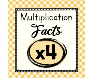 Multiply by Four Worksheets | Multiplication Facts  | 4 Times Tables